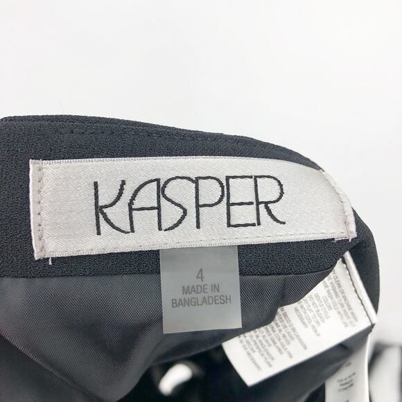 KASPER Women's Classic Pencil Skirt Size 4 Black Crepe Stretch Lined NWT - Picture 10 of 15
